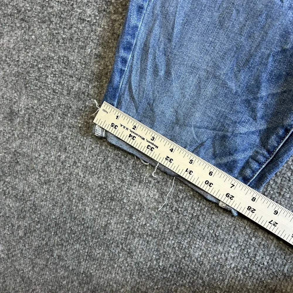 American Eagle Shorts Womens Size 12 Long Blue Super Stretch Denim Raw Hem